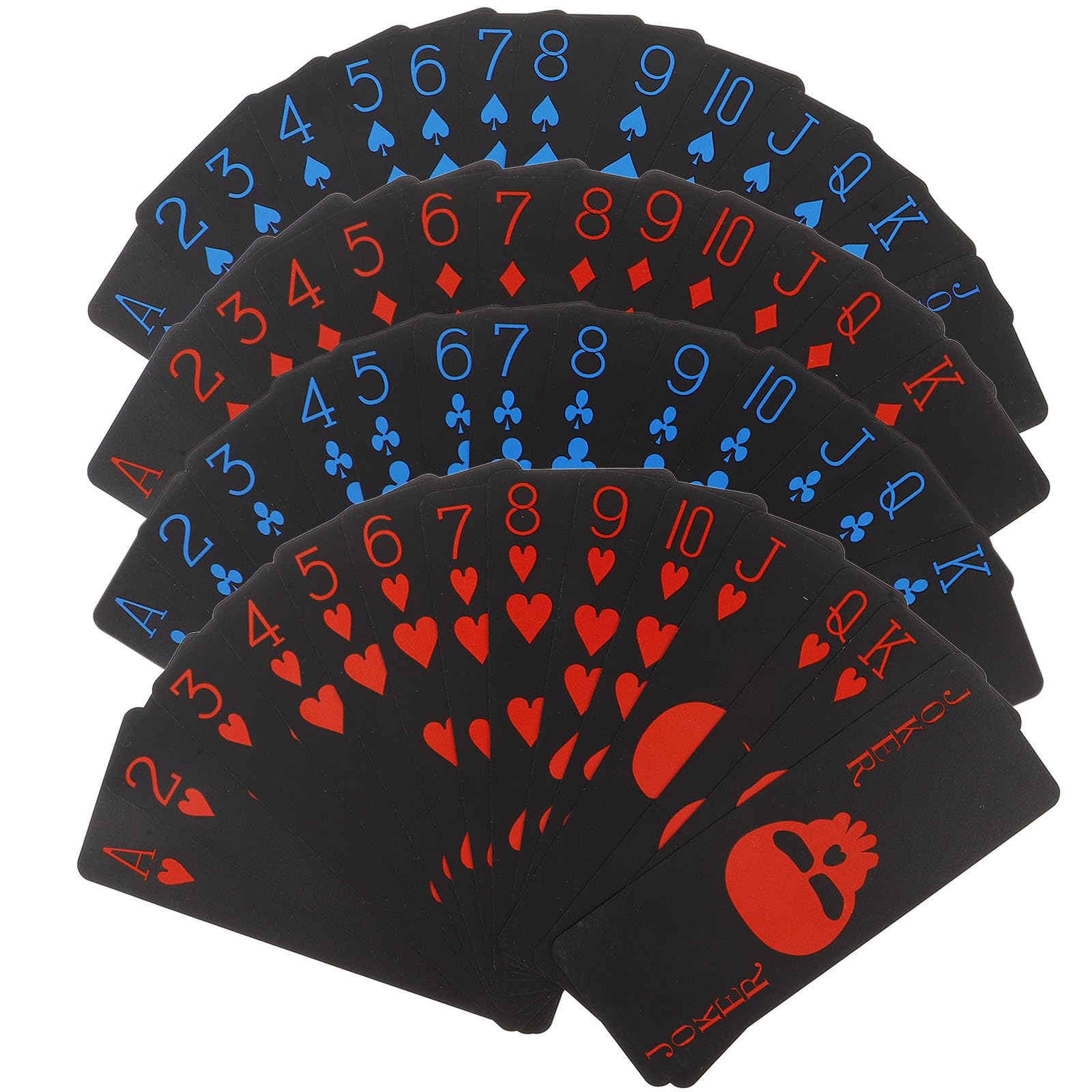 STOBAZA Carte da Poker Design Creativo e in Pvc Motivo Teschio Impermeabili Nero Resistenza Eccezionale Party e Divertimento Adulti