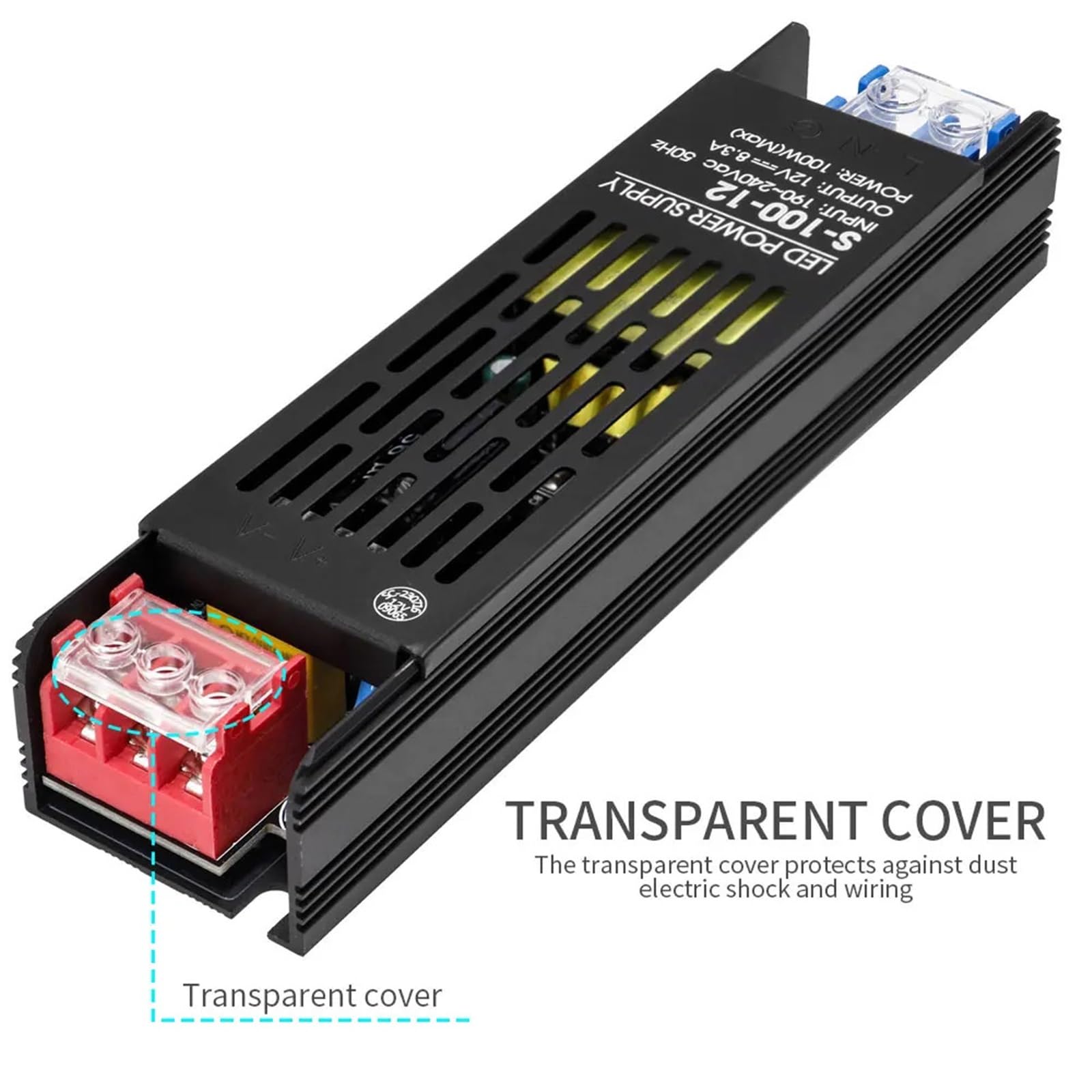 Alimentation LED 60 W, 100 W, 200 W, 300 W, 400 W, 500 W for ruban LED WS2811, DC12 V/24 V(12V,200W)