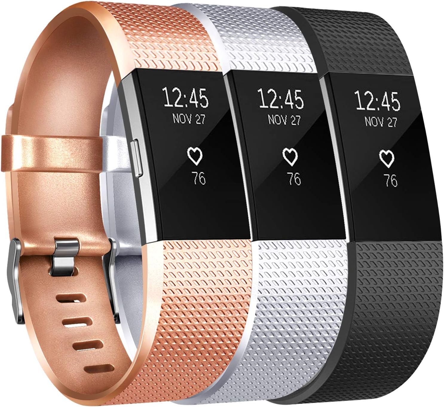 Vancle Replacement Bands Compatible for Fitbit Charge 2, Classic & Special Edition Adjustable Sport Wristbands for Women Men