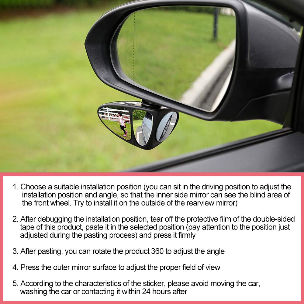 360° Adjustable Car Reversing Auxiliary Mirror Universal Right