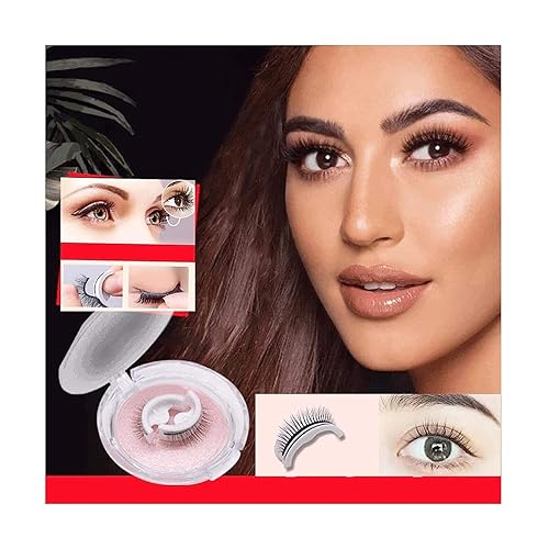 2 pares de pestañas autoadhesivas reutilizables 2023, aspecto natural, sin pegamento, pestañas adhesivas, impermeables, fáciles de poner, pestañas