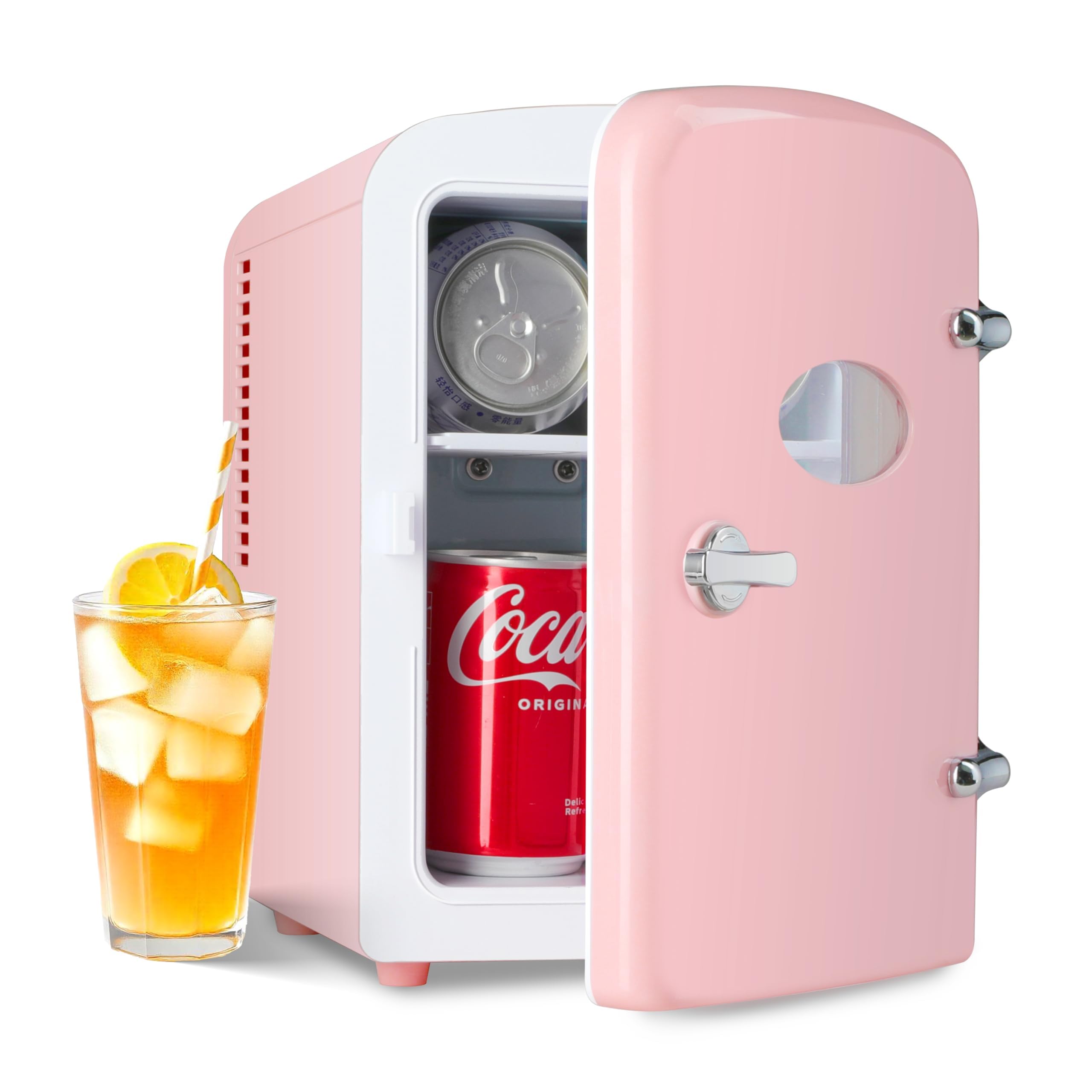 Simple Deluxe HKFRIGMINI4OBWPNK-F 0.1 cu ft Beverage Cooler Pink