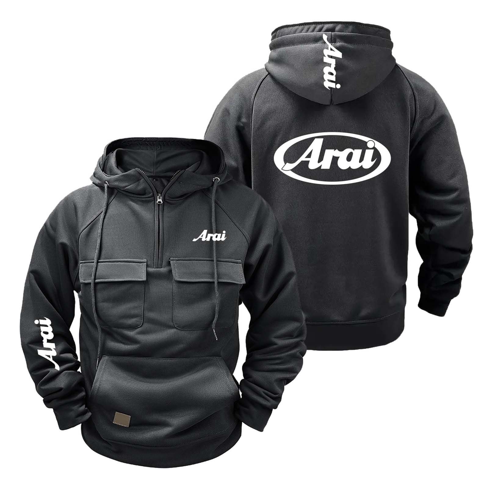 FBWZSAG Mens Hoodie for A.R.A.I Sportstyle Outwear Tops with Pockets Hoody Hooded Gym Wear Spring Autumn Coat Half Zip Sweatshirts Plain Graphic Jacket-SHSe||m