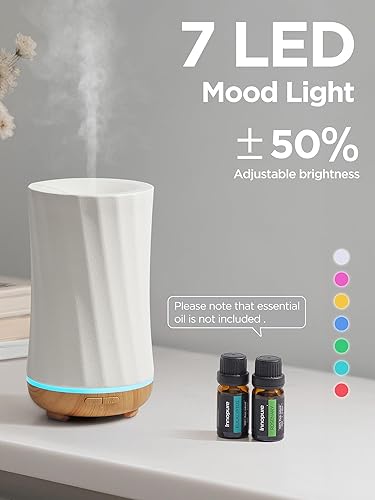 Miniatura 6 de InnoGear Difusor de aceite de cerámica de 5.1 fl oz, difusor de aceite esencial de piedra hecho a mano, difusor de aromaterapia, humidificador