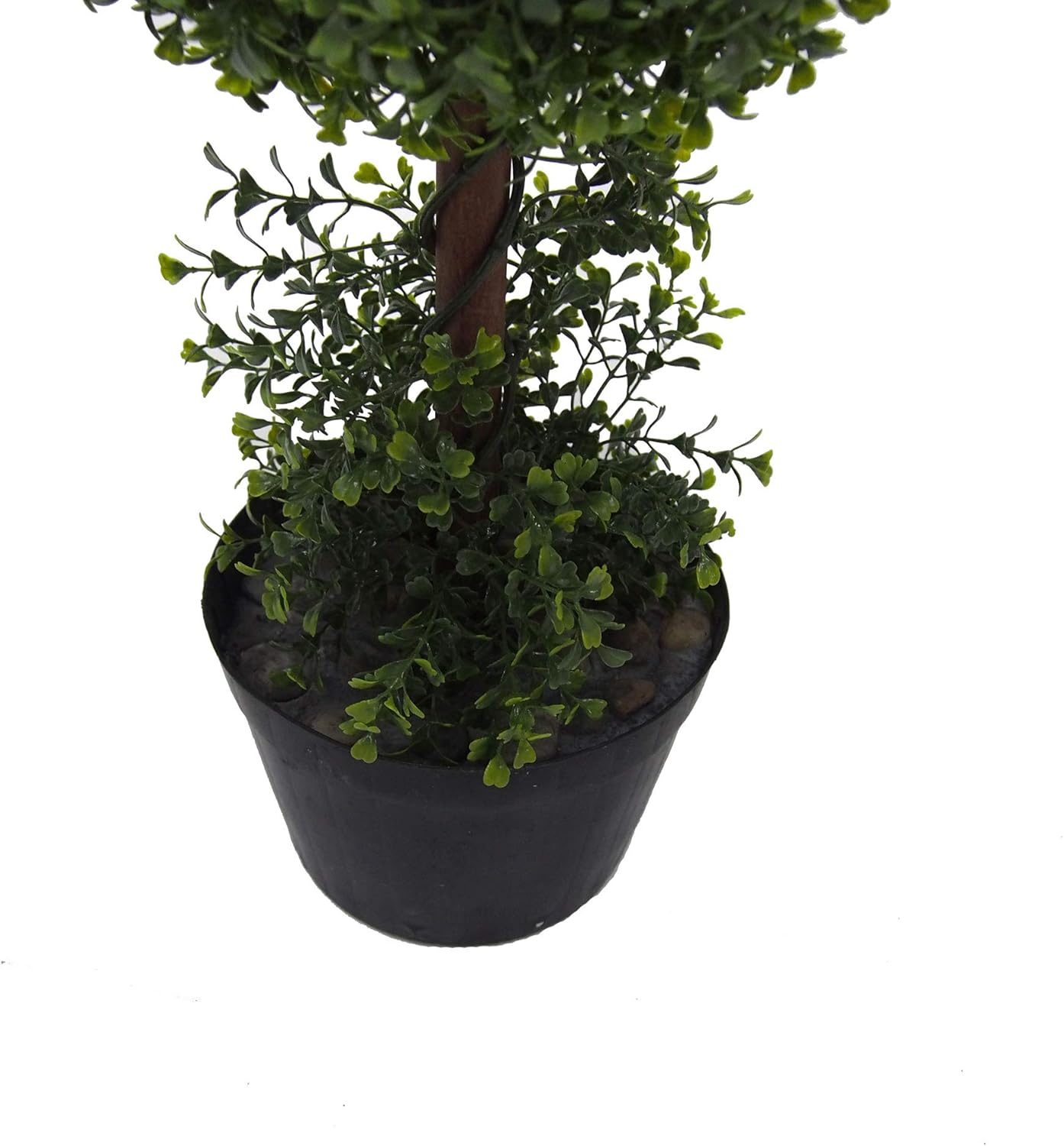 Vickerman Everyday 3 Foot Tall Artificial Boxwood Topiary Double Ball Tree - UV Resistant Indoor Outdoor - Potted Natural Green - Home Patio Faux Decor