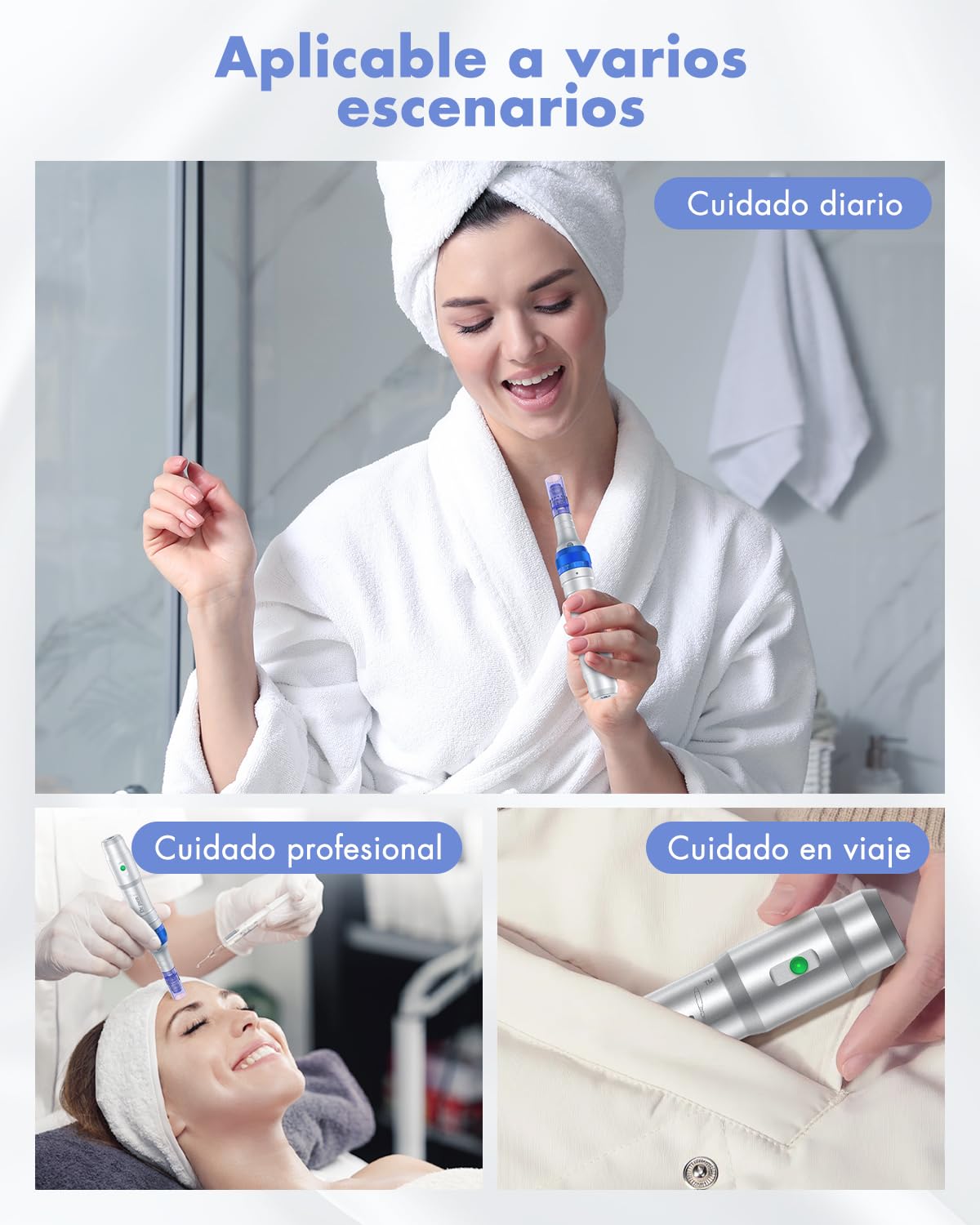 Dr. Pen Ultima A6 Bolígrafo de Microneedling: Máquina de Microneedling Inalámbrica Dr. Pen con 22 Cartuchos