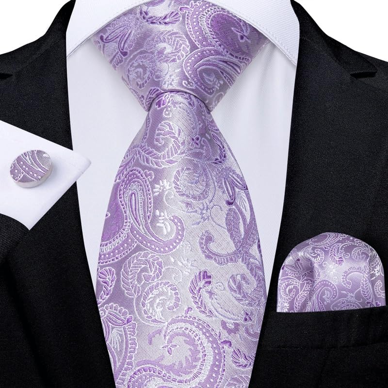 Corbata de Seda Paisley para Hombre 8cm Set miniatura 2
