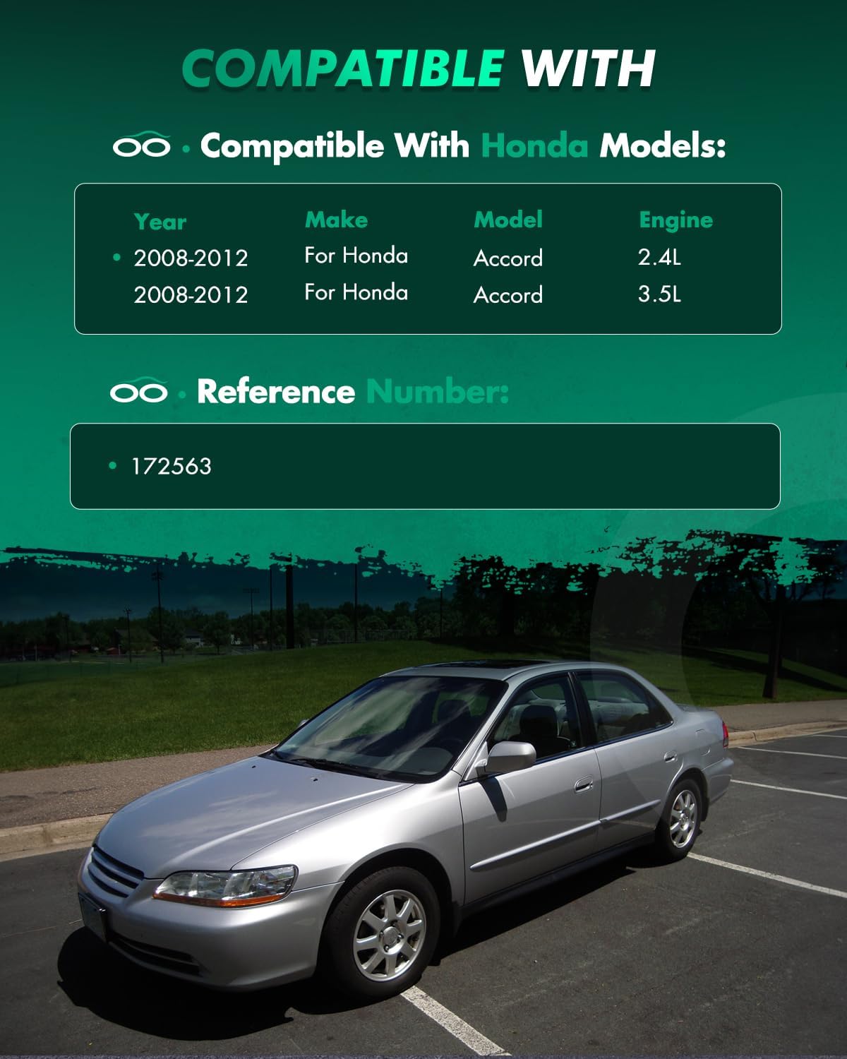 Scitoo Quick Complete Struts Assembly Shock Absorber fit 2008 2009 2010 2011 2012 for Honda for Accord (Rear Pair)