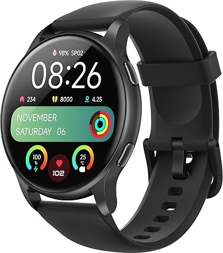 Parsonver Smart Watch, 5ATM Waterproof Swimming Watch, Smartwatch for Men Women with Bluetooth Calls, Fitness Tracker Heart Rate Sleep Monitor,