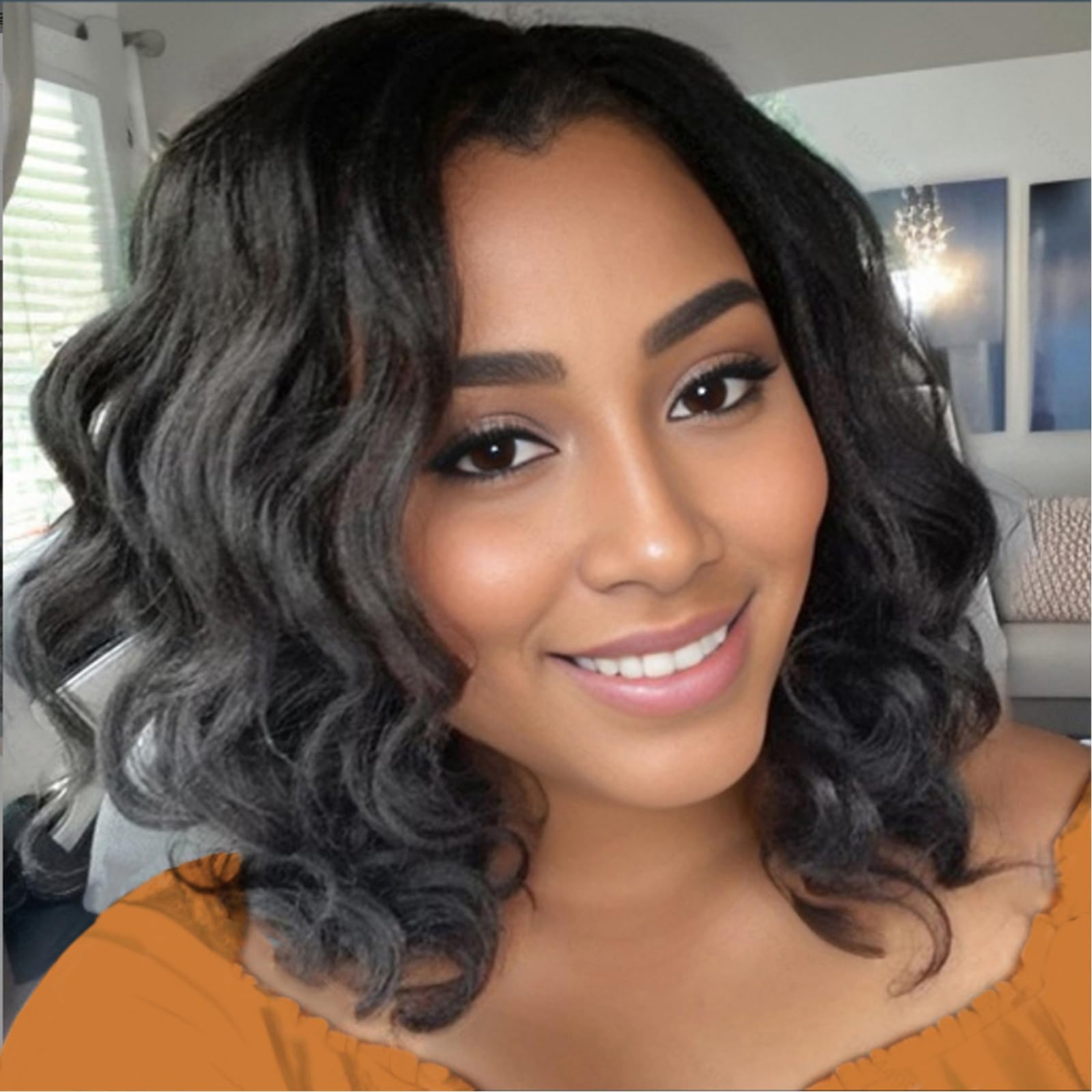 Ocean Wave Crochet Hair 9 Inch Curly Crochet Hair Ocean Wave 7 Packs Deep Wave Short Wavy Crochet Braids Hair Extensions for Women Water Wave