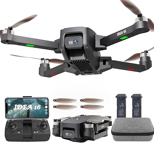 Miniatura 1 de le-idea Dron motor sin escobillas con cámara dual para adultos 4K 24.9 mih Drone de velocidad máxima para adultos 5 GHz WiFi FPV Drones para