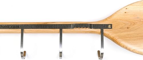 Miniatura 8 de Perchero de pared con 8 ganchos en remo de barco. Divertido colgador de ropa con temática náutica. Es un gran regalo. Totalmente montado. Montaje en