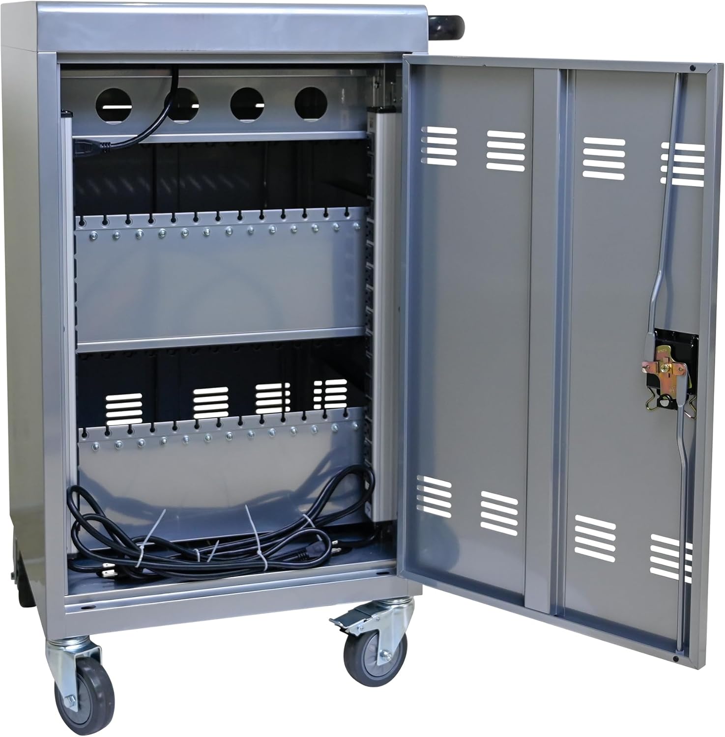 Mobile School Charging Cart Station for Chromebook, Tablet and Laptop Computer with Power Strip Included, Protable Charging Station for Classroom, Office