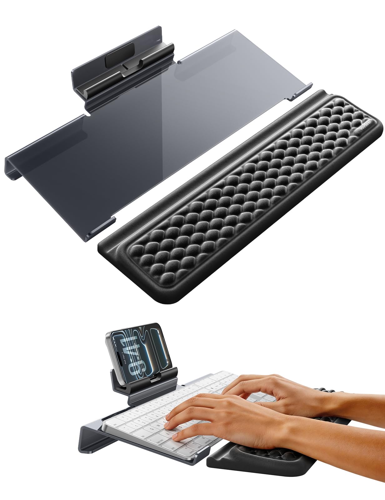 VAYDEER Repose-poignet ergonomique pour clavier avec rehausseur