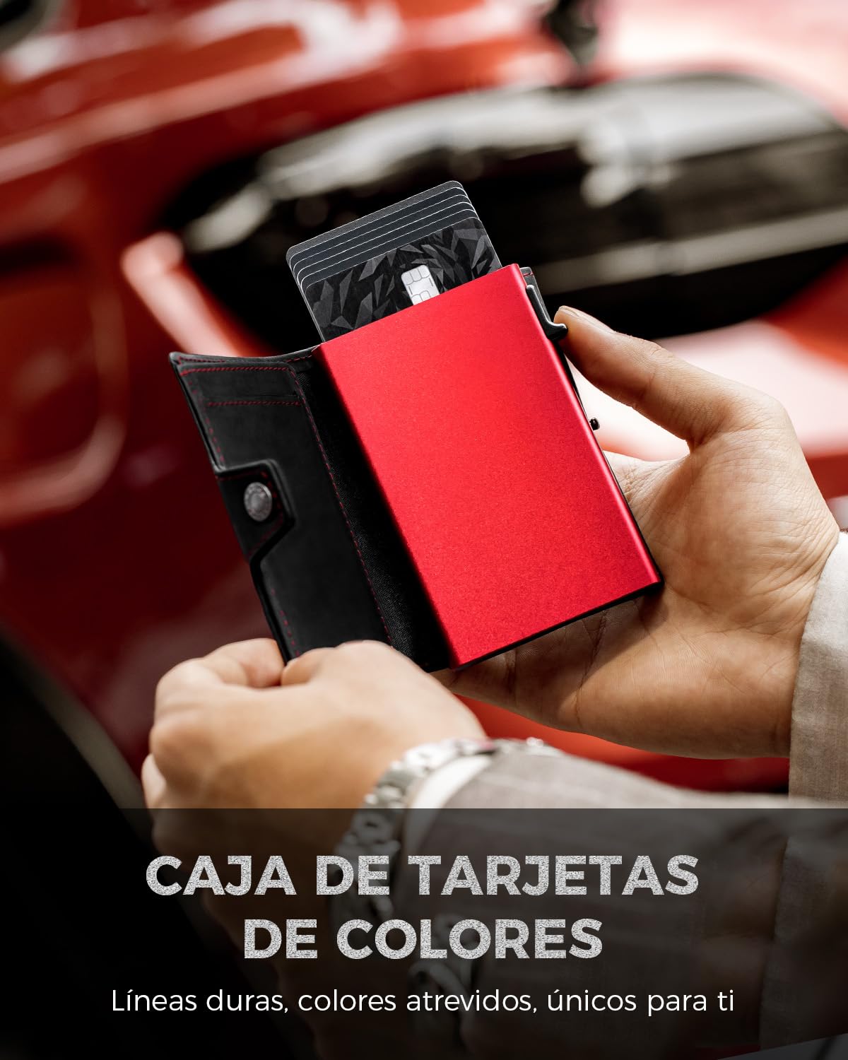 LORZOR Carteras para Hombre Pequeñas, Cartera Tarjetero Piel, Billeteras para Hombre con Bloqueo RFID, con Monedero & Compartimento para Billetes, Capacidad para 10 Tarjetas