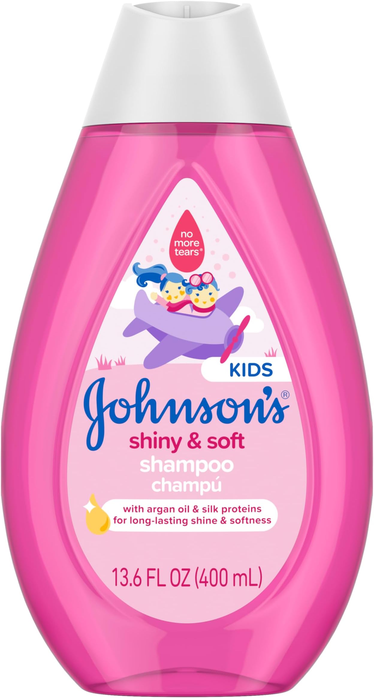 Johnson's Shiny & Soft Kids' Shampoo, Argan Oil, 13.6 fl. oz