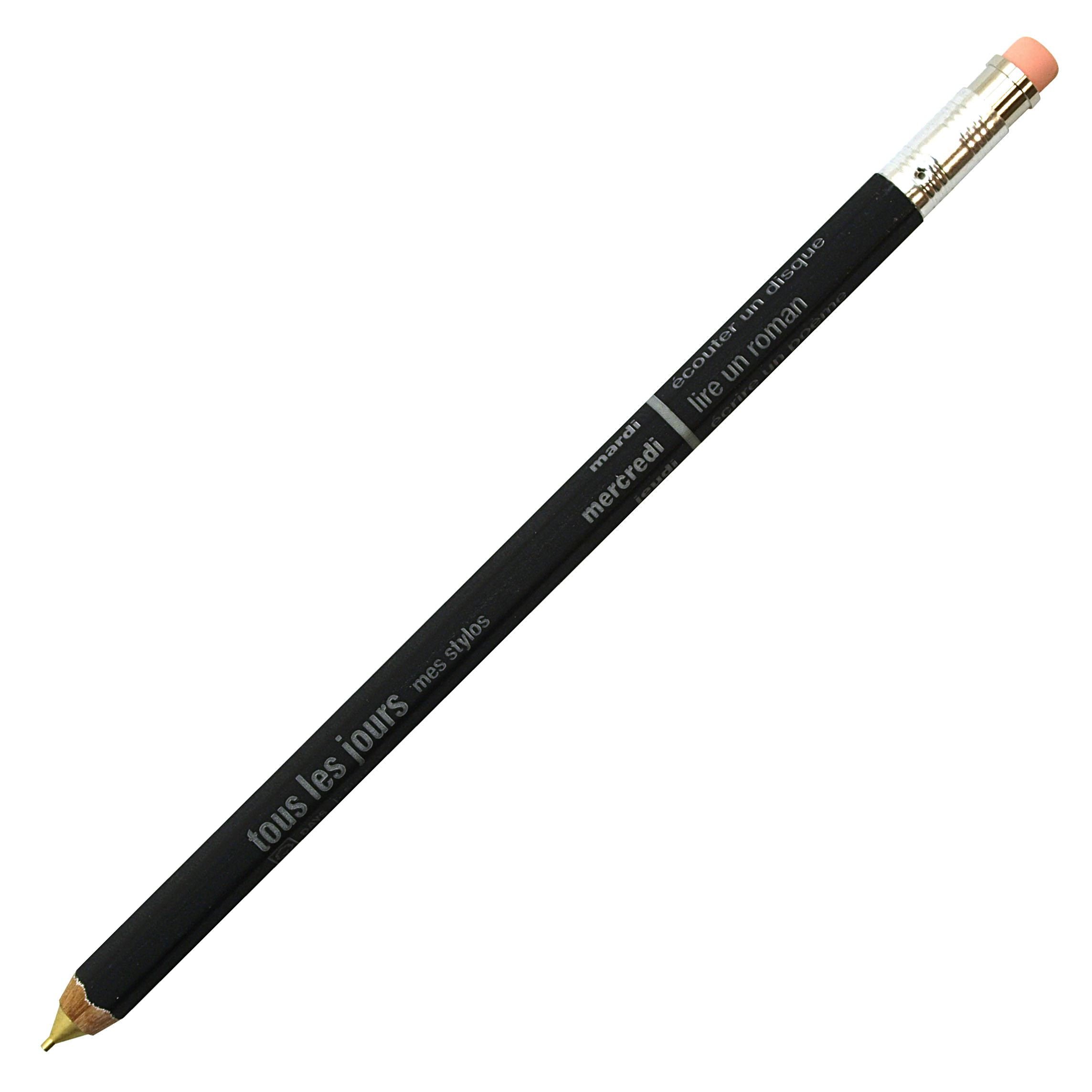 Mechanical pencil with eraser days, black