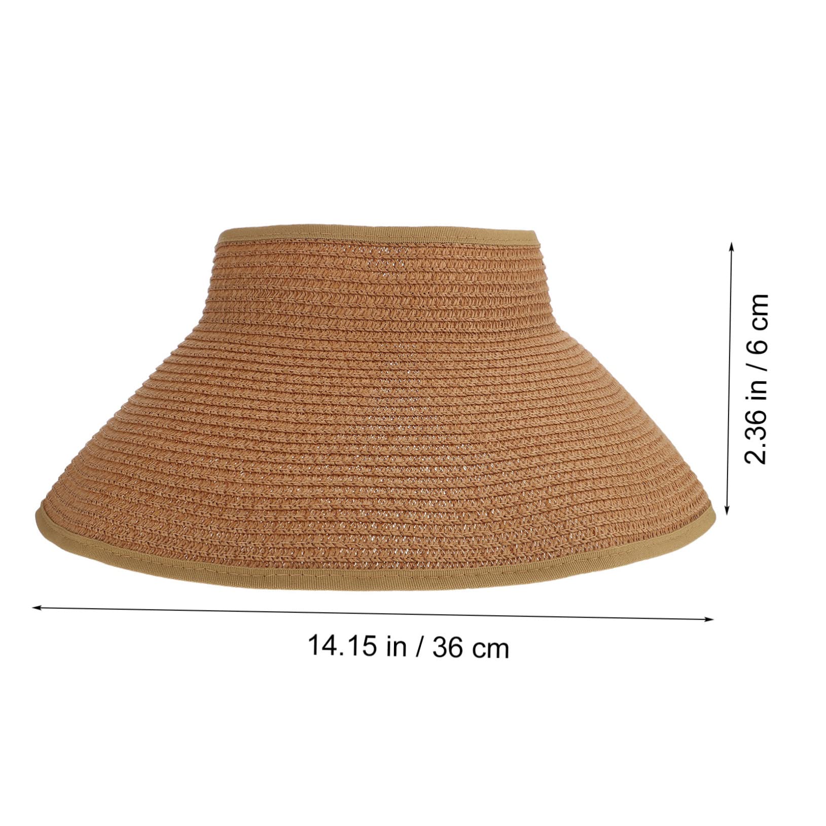 2st Strandhut Uv Spitze Hüte Mit Breiter Krempe Für Damen Visier Für Frauen Sonne Stroh Schirmmützen Für Damen Kappe Lüfter Voll Visiere Für Frauen Falthut Coffee