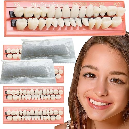 Dientes falsos, kit de dientes dentales, kit dental para dientes, se puede utilizar para rellenar los dientes que faltan, kit de dientes DIY todos