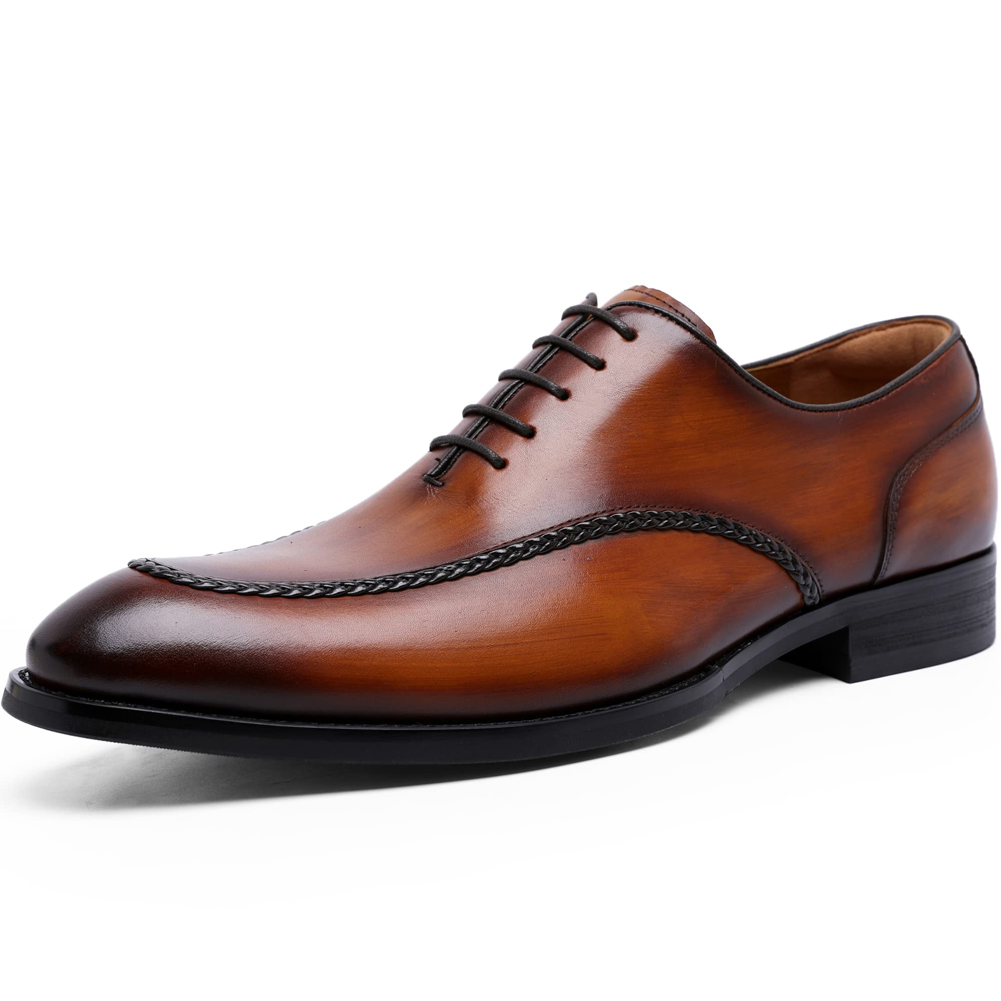 Chaussures Derby Hommes Chaussures d'affaires Formelles Lacets Richelieus Chaussures Toilette Confortables Respirantes
