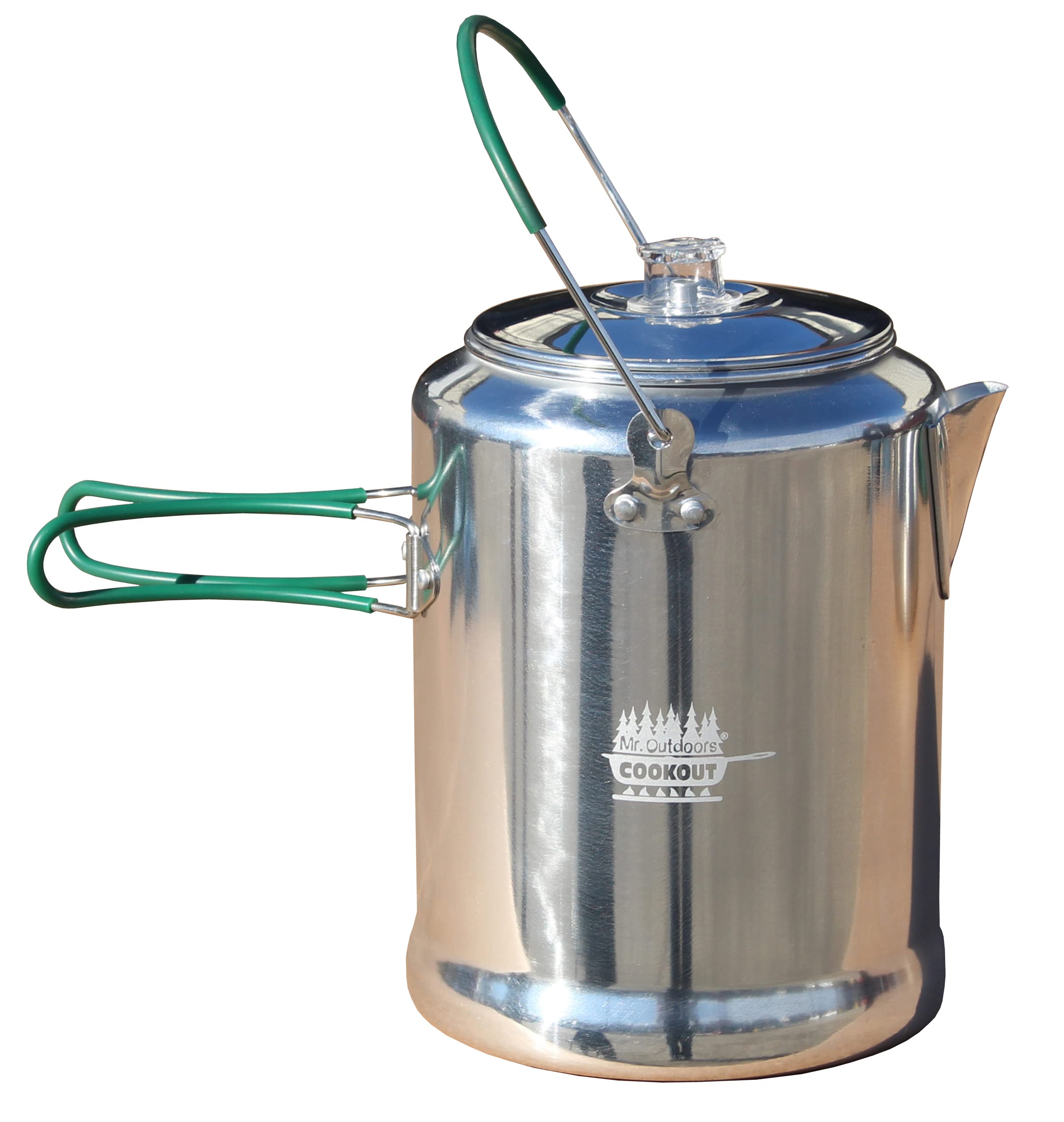 King Kooker Mr. Outdoors Cookout 20 Cup Aluminum Coffee Percolator, Silver, Medium