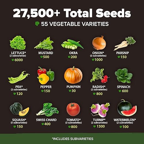 HOME GROWN 55 Vegetable Seeds Pack