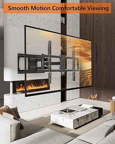 Miniatura 7 de FORGING MOUNT Soporte de pared de TV resistente para televisores de 42 a 110 pulgadas de hasta 220 libras con movimiento deslizante de 8.2 pulgadas