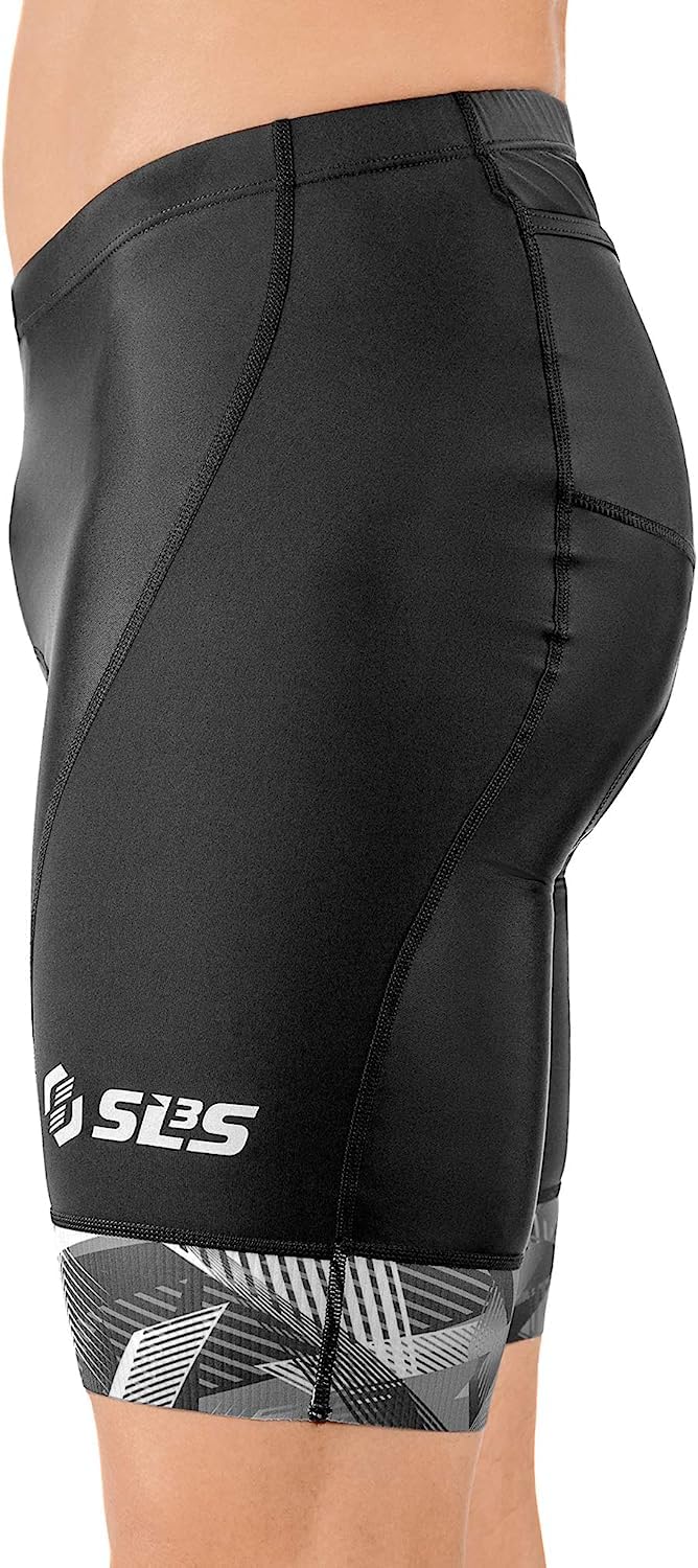 SLS3 Culotte de Triathlon Homme - Cuissarde de Triathlon rembourrée - Cuissarde de Triathlon FX 2 Poches, Compression Moyenne