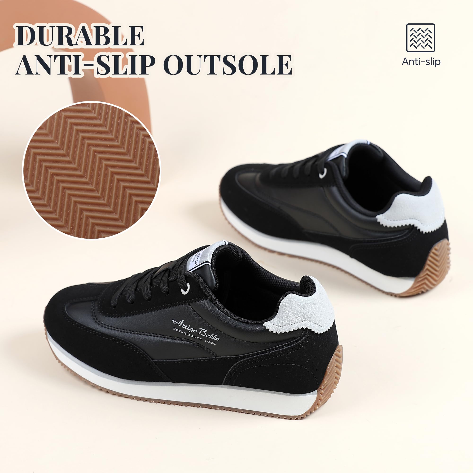 ARRIGO BELLO Basket Femme Chaussure Sport Running Shoes Ville Cuir Sneakers Mode Marche Confortable Chaussures Taille 36-41