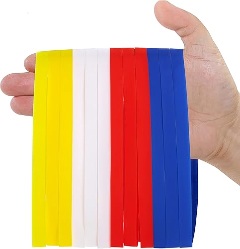 Mikily's Paquete de 12 bandas de goma grandes de silicona elásticas largas correas de envoltura para portapapapeles, cuadernos, suministros de