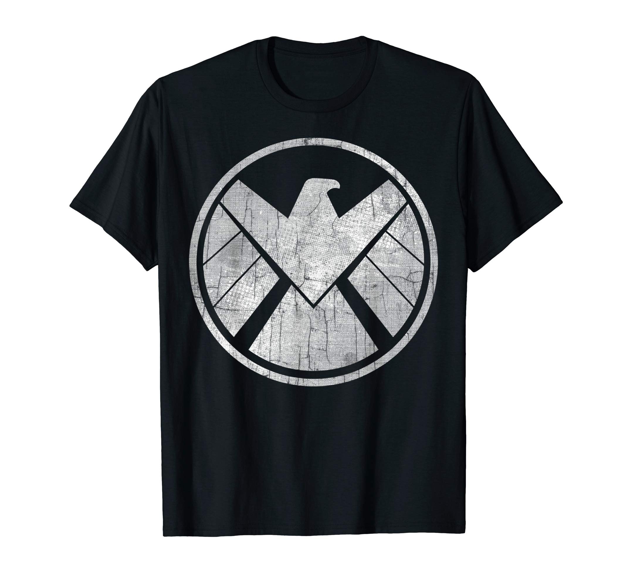 MarvelAgents of S.H.I.E.L.D. Grungy Logo Vintage T-ShirtOEKO-TEX STANDARD 100