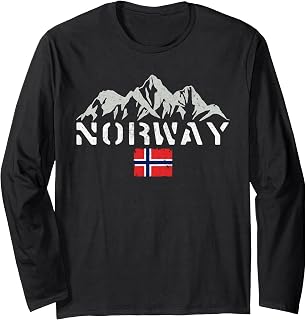Mountains Nature Norge Norway Scandinavia Norway Long Sleeve T-Shirt