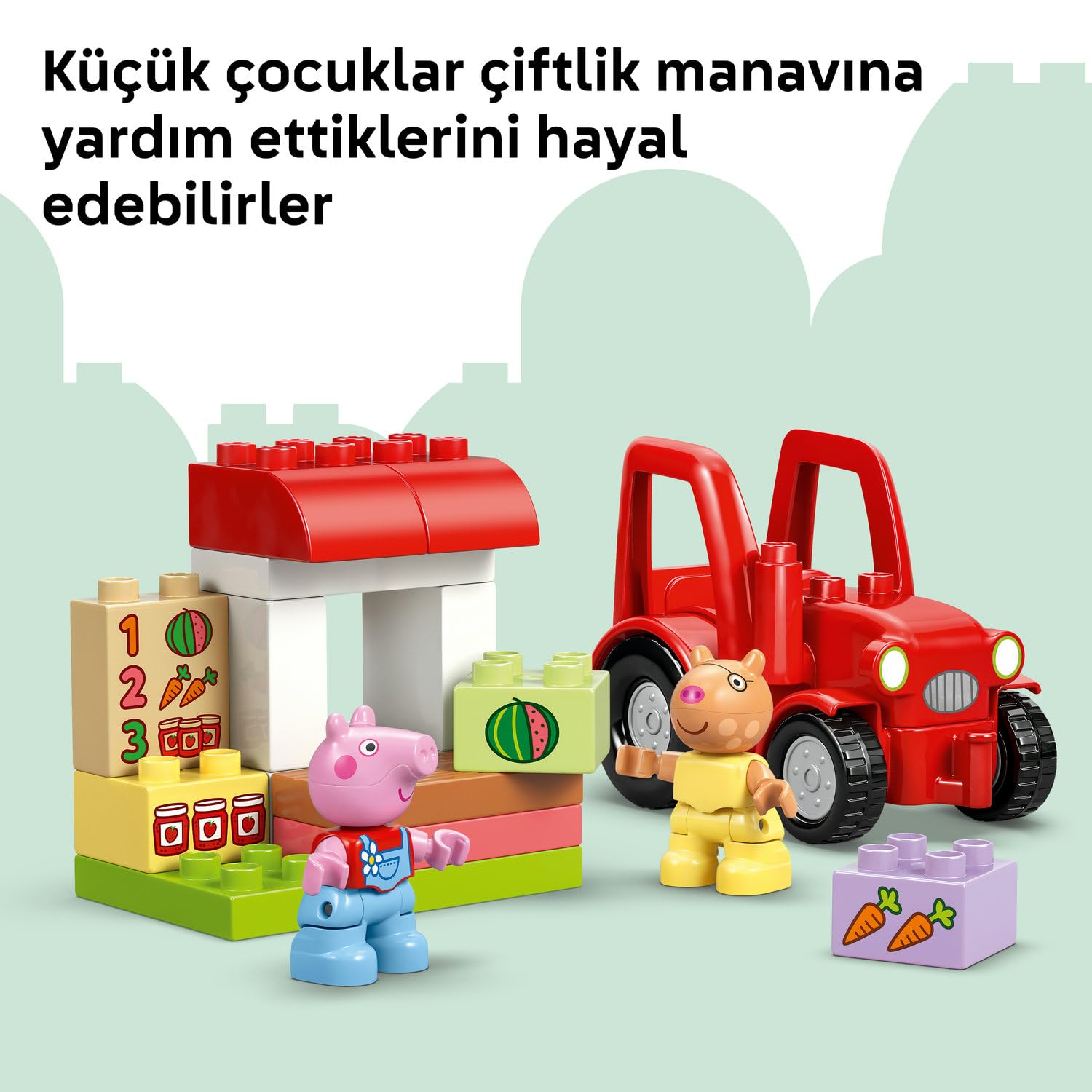 LEGO DUPLO Peppa Pig Traktör ve Pazar 10468