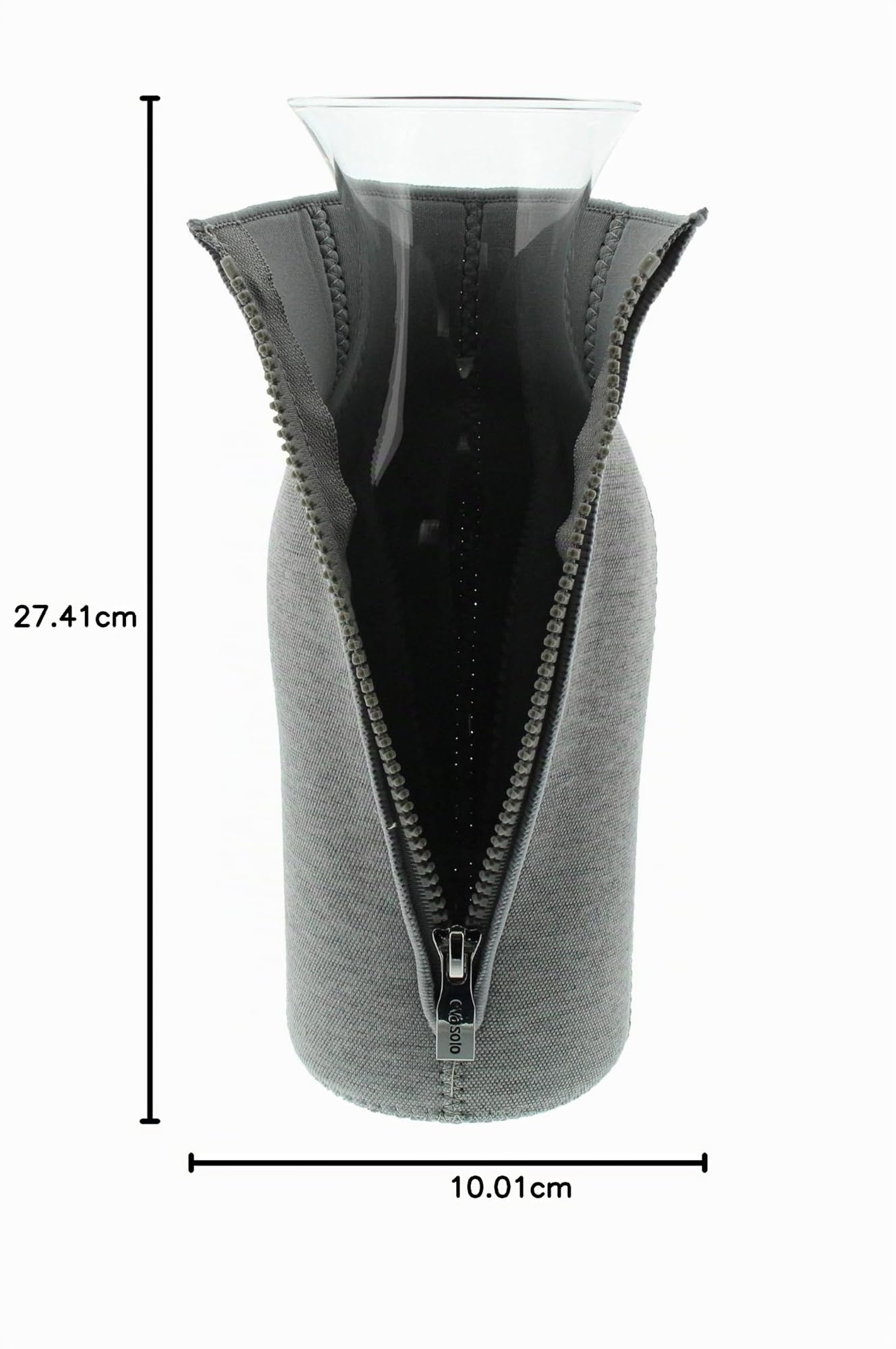EVA SOLO – Kühlschrankkaraffe | skandinavisches Design | 1 Liter| Borrosilikat-Glas, Edelstahl, Silikon | spülmaschinenfest | 100% tropffrei – Light Grey Woven 1.0 l
