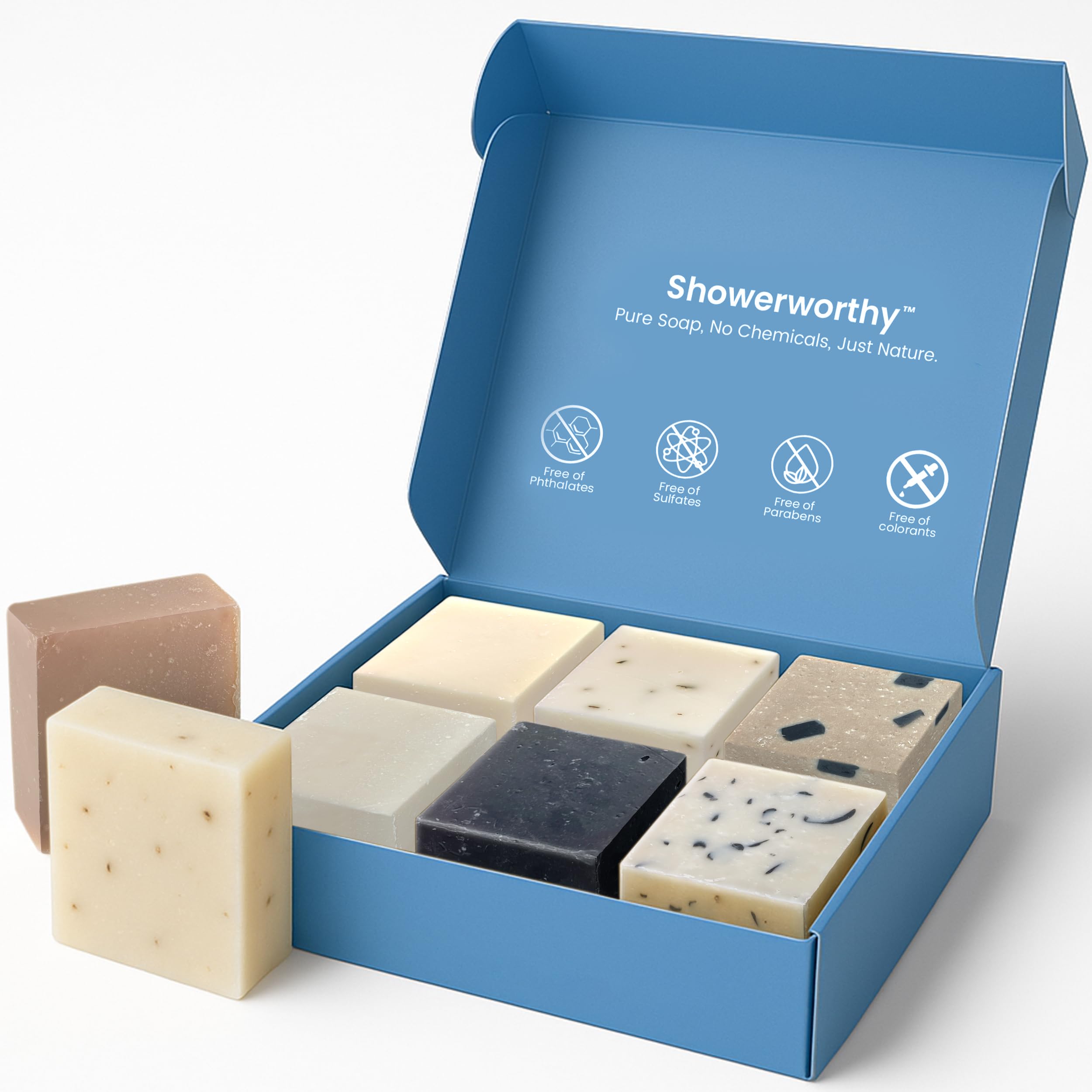 Organic Bar Soap Gift Set – 8 Handmade Natural Bar Soap for Men & Women – Cold Process With Goat Milk & Essential Oil for Moisturizing Dry & Sensitive Skin 8 Different Scents 5 oz Each