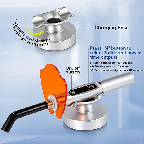 Miniatura 5 de Kits recargables más nuevos para Led Curing Iluminación Lámpara Dental Probador Medidor de Alta Potencia LED-1123-K1