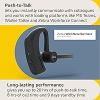Vista 3 de Jabra Realiza 45 auriculares inalámbricos Bluetooth Push-to-Talk (PTT), micrófono con cancelación de ruido, funcionalidad Push-to-Talk, modo