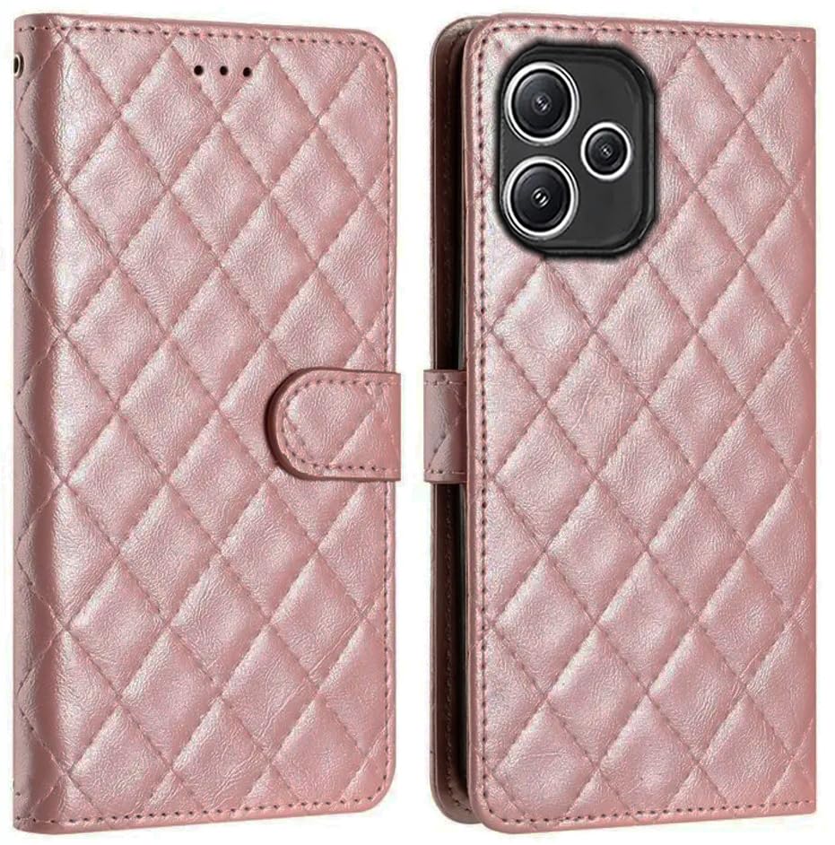 SHINESTAR Ultimate Leather 3D Finish Imprinted Rhombus Pattern Grid Textured Design Flip Back Cover for Redmi 12 5G/ Poco M6 Pro 5G Back Cover with Wallet Stand - Peach (B0CK61SJ2G) Amazon Price History, Amazon Price Tracker