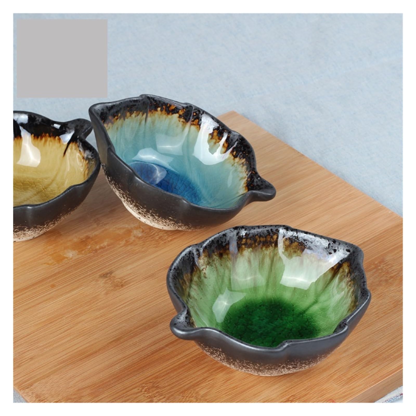 Talerz na przekąski Pojemniki na przekąski Szkliwiona ceramiczna miska Miska w kształcie liścia Miska na sałatkę Miska na sałatkę Porcelanowa japońska miska Miska na przekąski Talerze deserowe Taca n
