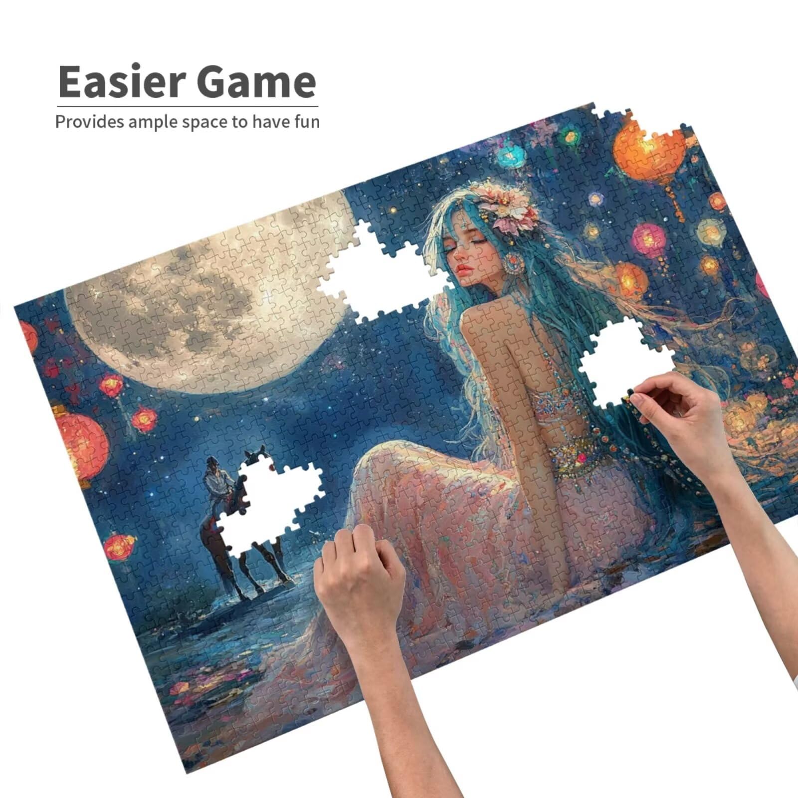 Kobiety Puzzle 5000 Pieces Krajobraz Puzzle Dorośli Początkujący z pudełkiem prezentowym, DIY Interaktywne puzzle Rodzinna wymagająca gra, Relief Relief Home Wall Decor Art Prezent dla mężczyzn 100 x