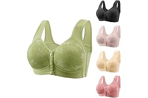 Daisy Bras for Older Women Front Closure Bras No Underwire Front Snap...
