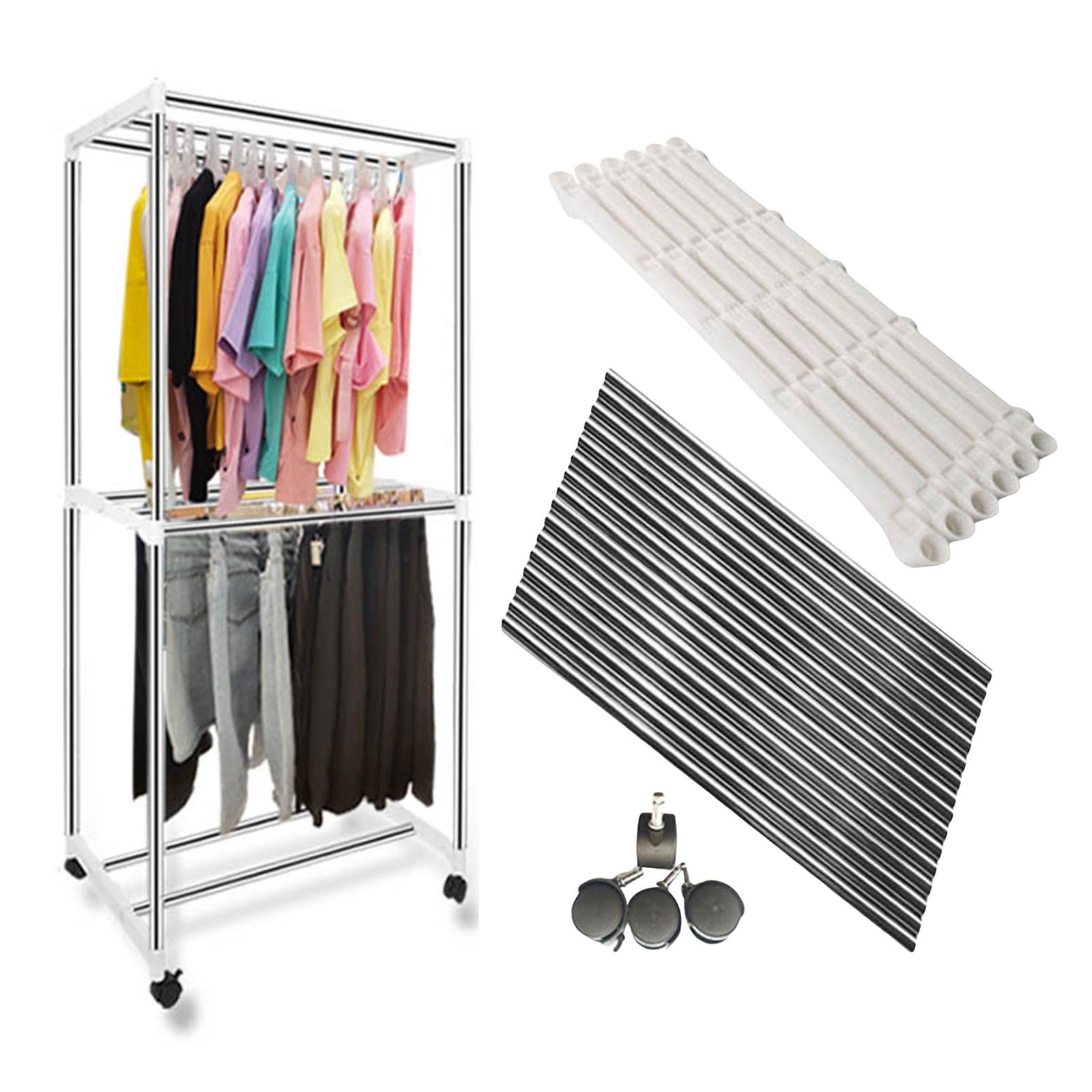 Milageto Wäscheständer, Kompakter Kleiderbügel, Wäschetrockner, Kleiderbügel, Wäscheständer für Badezimmer, Zuhause, Wohnzimmer, Steppdecken, Hosen