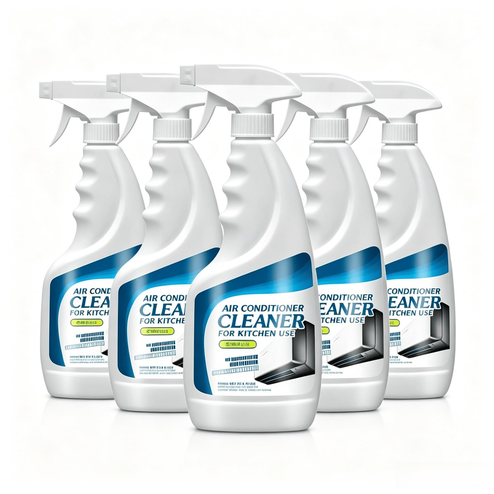 Limpiador for Aire Acondicionado, Spray Espuma Sin Desmontaje, 500mlX5, Descompone Eficazmente Suciedad/Polvo/Grasa, Limpiador Espumoso for Serpentín De AC