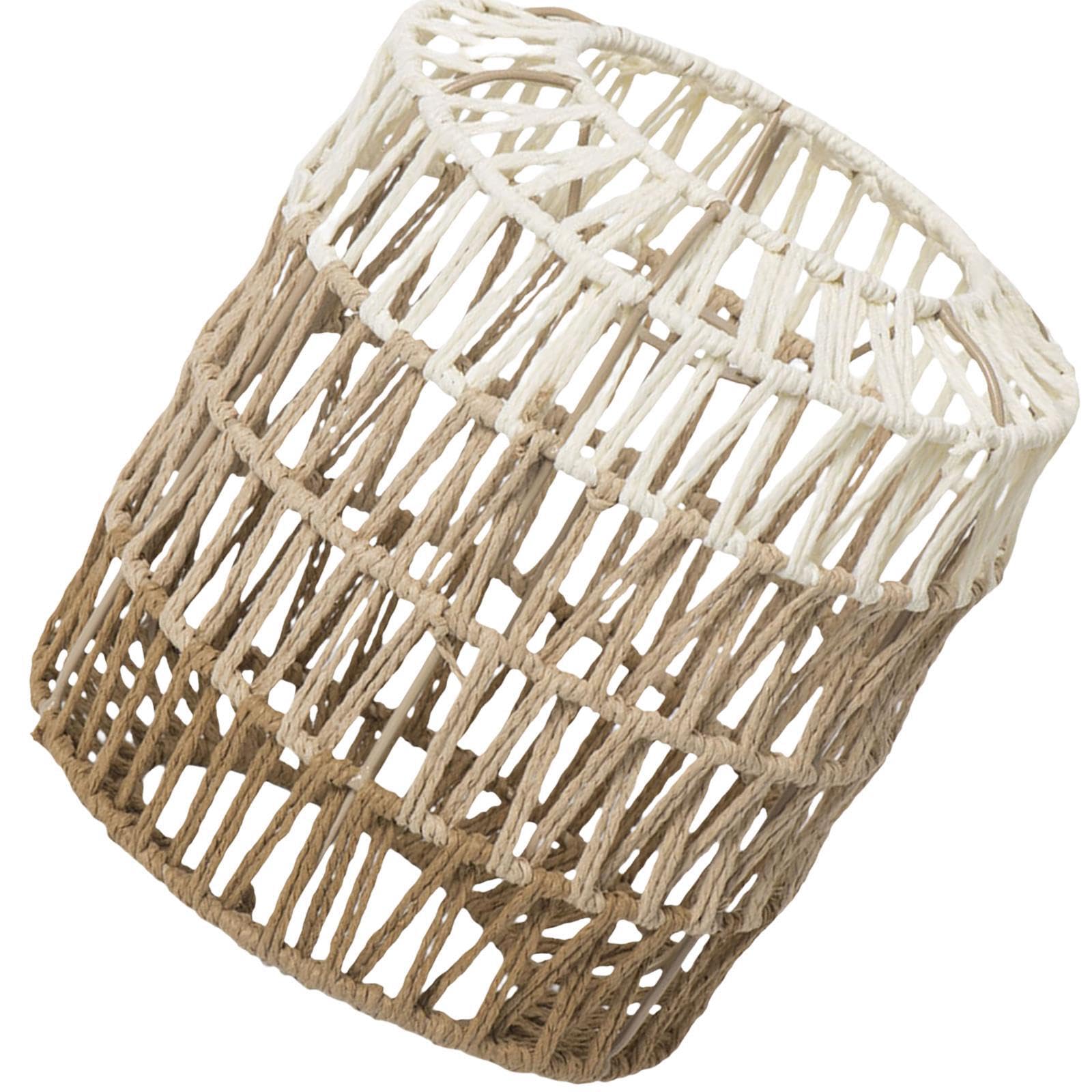 Lixsazse Light Hollow Paper Rope Lampshade Add Of Elegance To Space With Unique Fixture Shade Woven Lamp Shade Bulb Guard Woven Hanging Lampshade Easy