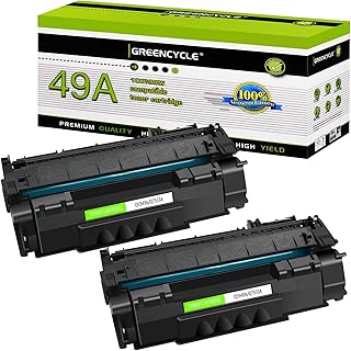 GREENCYCLE 2 Pack Q5949A 49A Black Toner Cartridge Compatible for HP Laserjet 1320 1320N Laser Printer