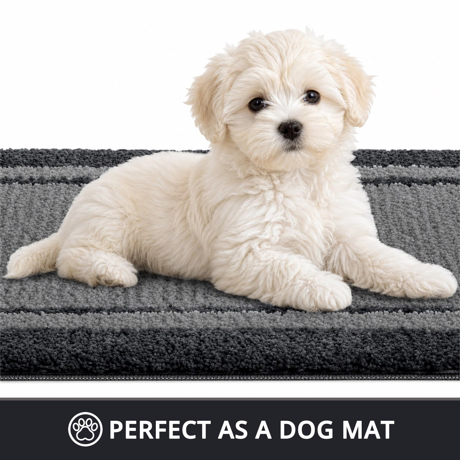 EDIEMNS Dirt Trapping Indoor Front Door Mat Entry Rug 24" x 36" Graymist — Amazon image 9