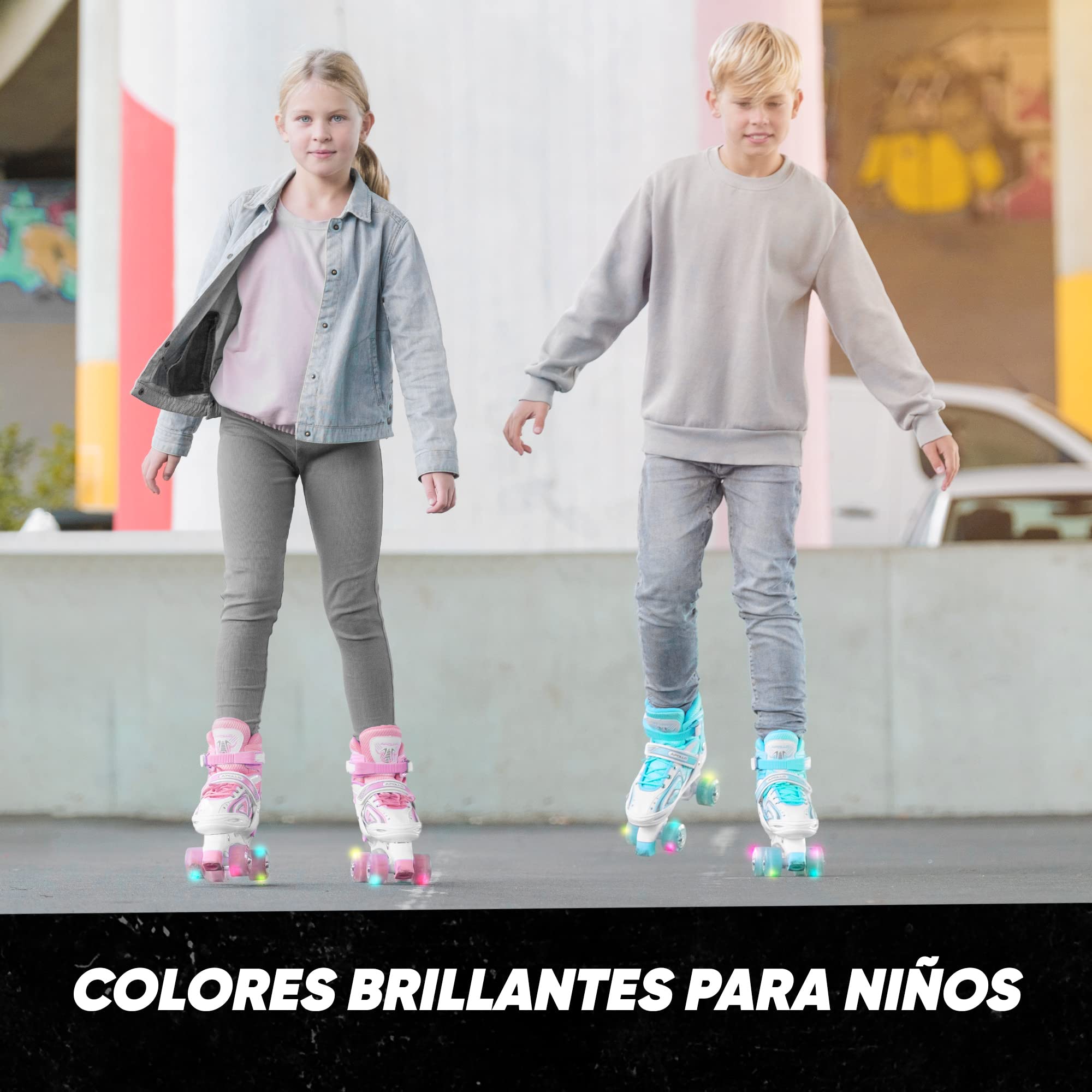 Apollo Patines 4 Ruedas Super Quad X Pro – Patines Quad para Niños y Adolescentes - Patines de Ruedas LED – Cómodos Patines Niña o Niño, Ideales para Principiantes — view 7