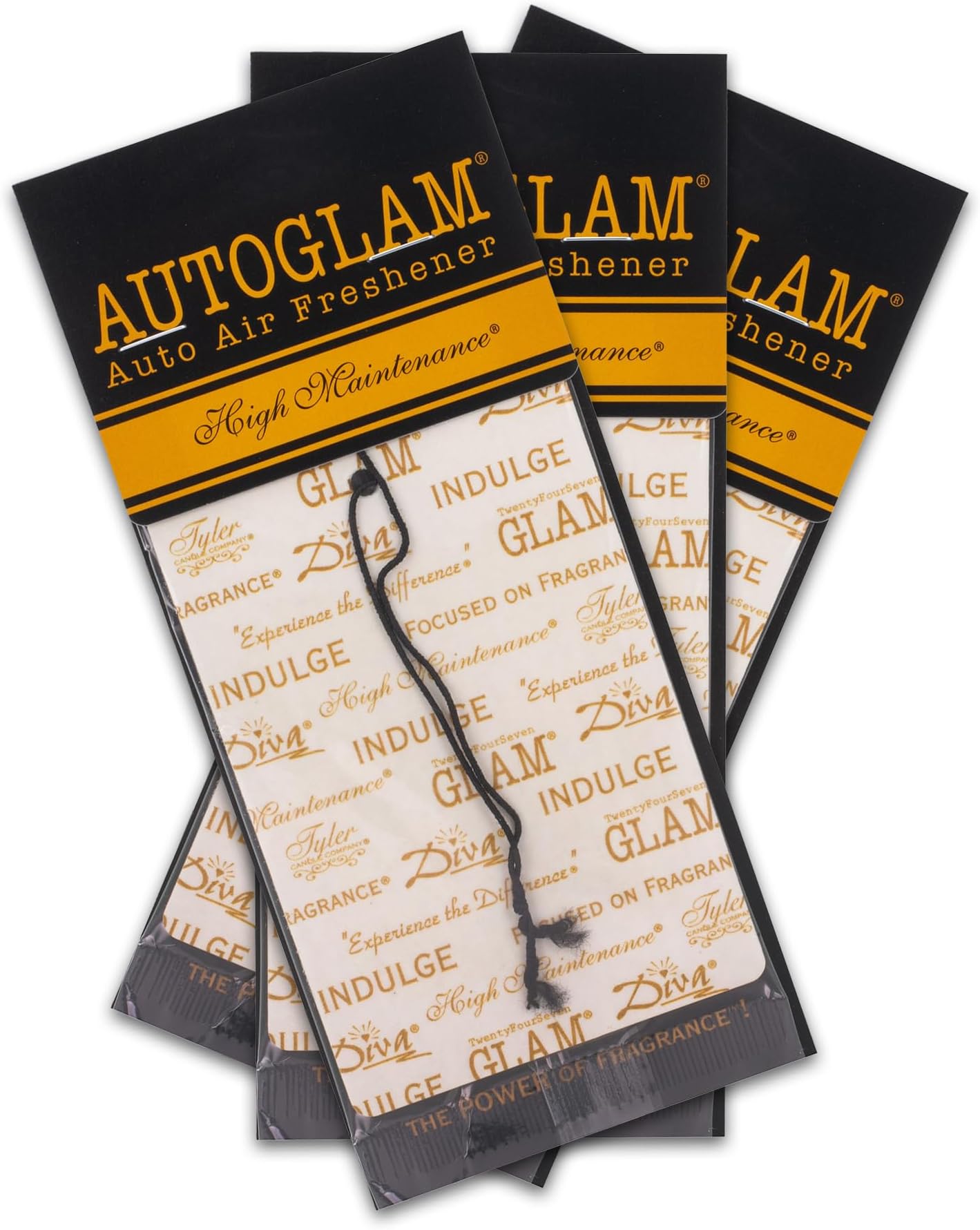 Tyler Candles Autoglam Auto Air Freshener, Diva, Set of 3