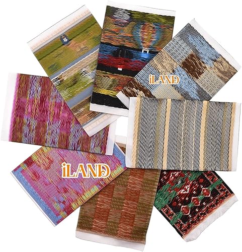Miniatura 7 de iLAND Accesorios de casa de muñecas en miniatura para muebles de casa de muñecas en escala 112 y muñecas de 3 a 12 pulgadas, alfombras tejidas de