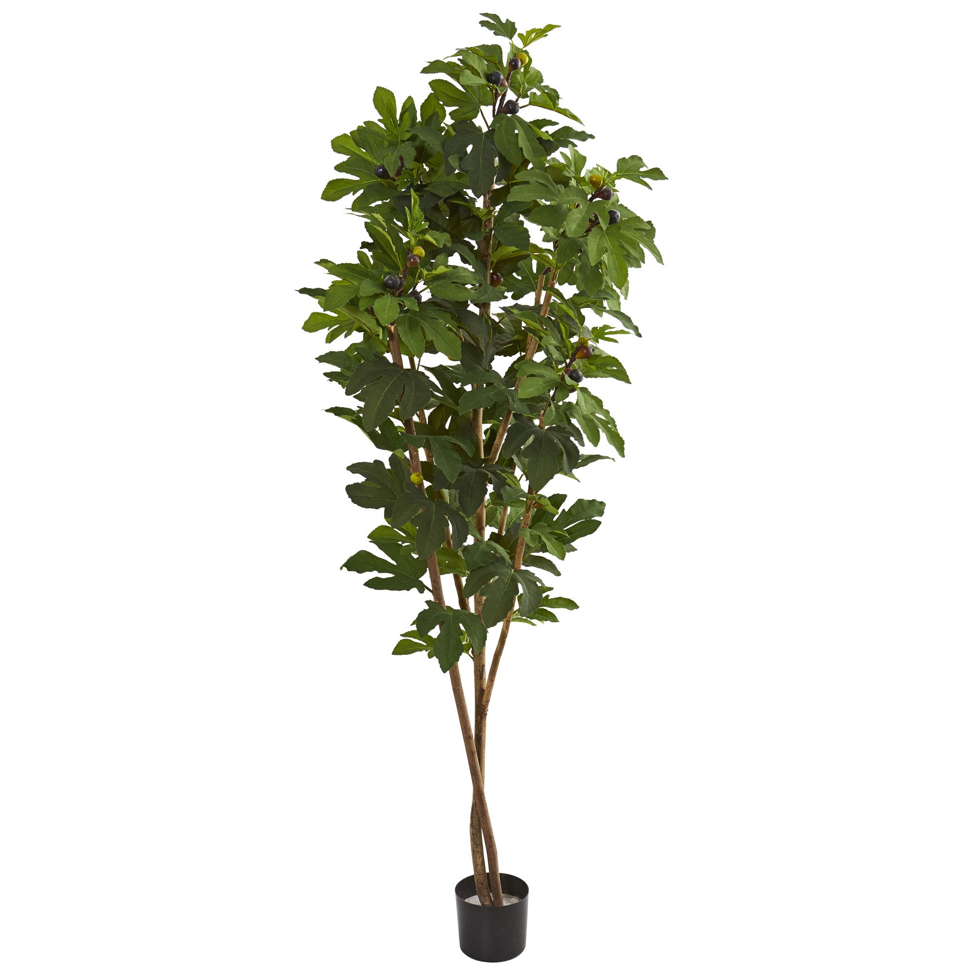 Nearly Natural 81” Fig Artificial Silk Trees, Green
